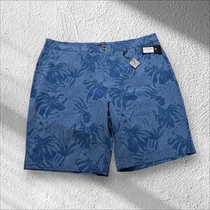 travis mathew ankle pounder shorts men’s 40 blue tropical beach vacation new